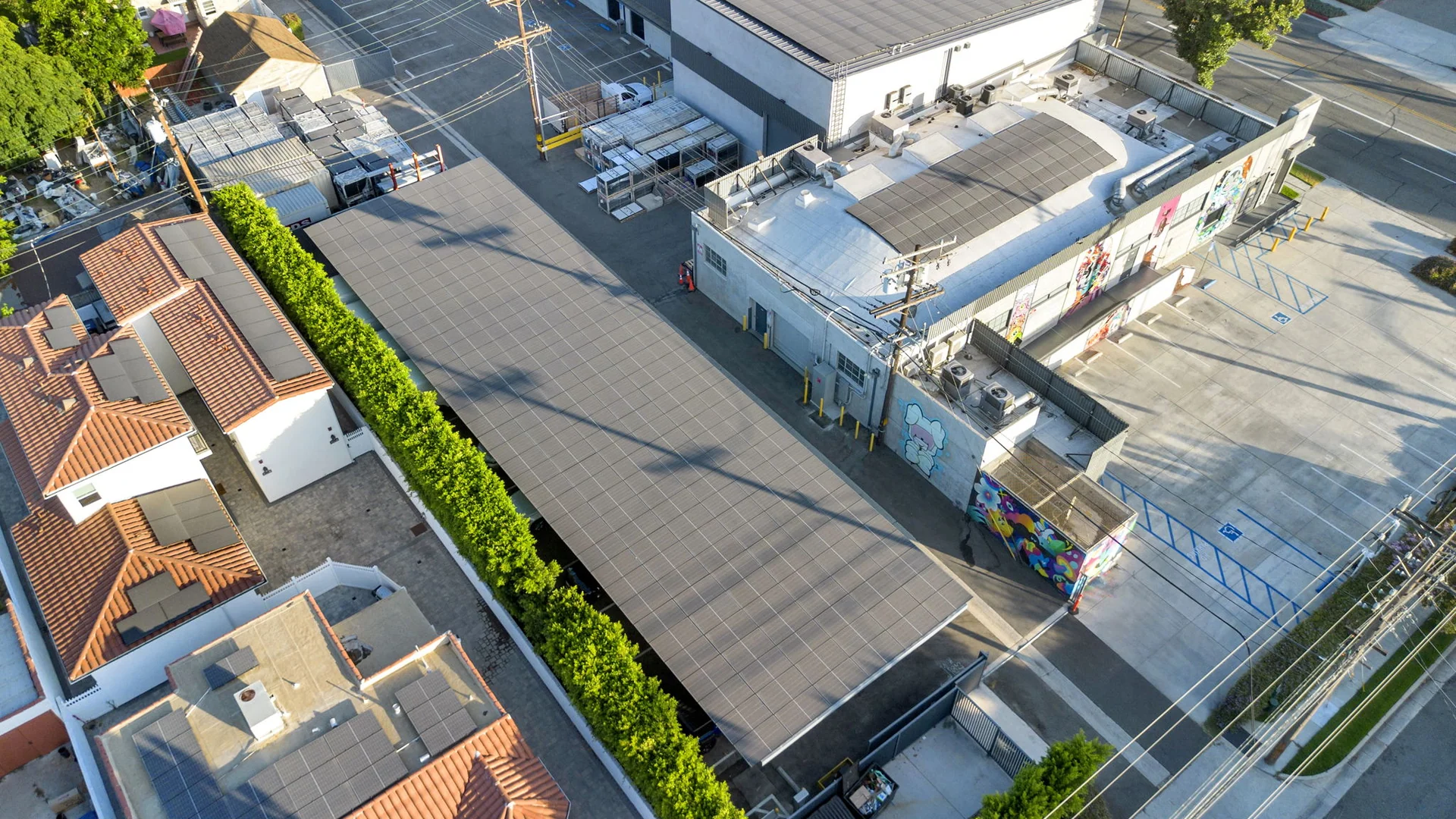 First reference view of the solar carport